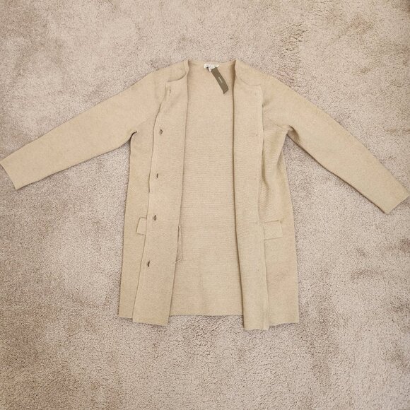 Brand New J Crew Long Caramel Sweater Blazer XS - Picture 6 of 9